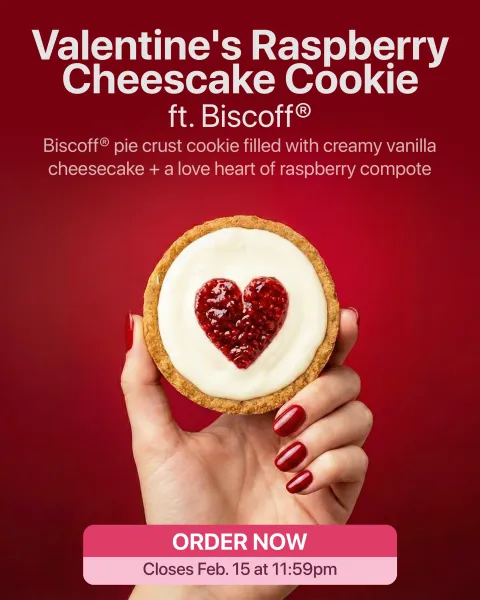 Valentine's Raspberry Cheesecake Cookie ft. Biscoff®