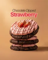 Chocolate Dipped Strawberry Cookie