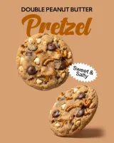 Double Peanut Butter Pretzel Cookie