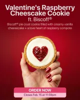 Valentine's Raspberry Cheesecake Cookie ft. Biscoff®