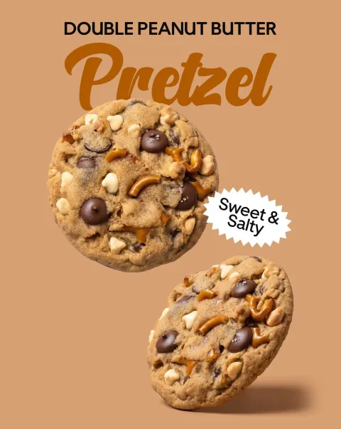 Double Peanut Butter Pretzel Cookie