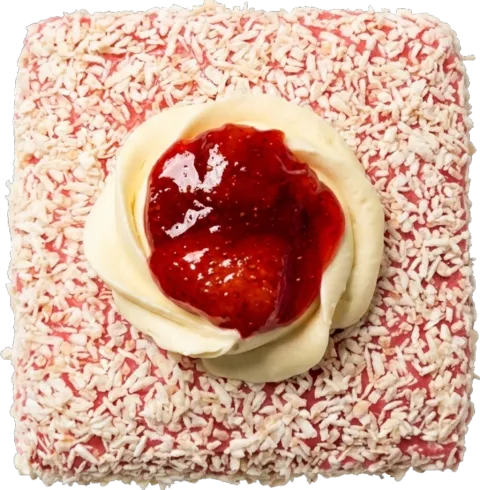 Strawberry & Cream Lamington Cookie