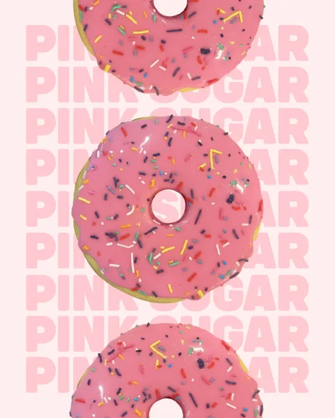 Pink Sugar Donut Cookie