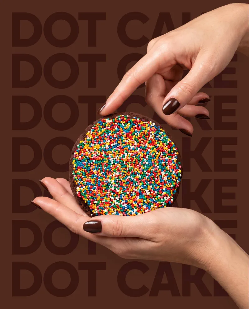 Chocolate Dot Cake Cookie ft. Hundreds & Thousands®