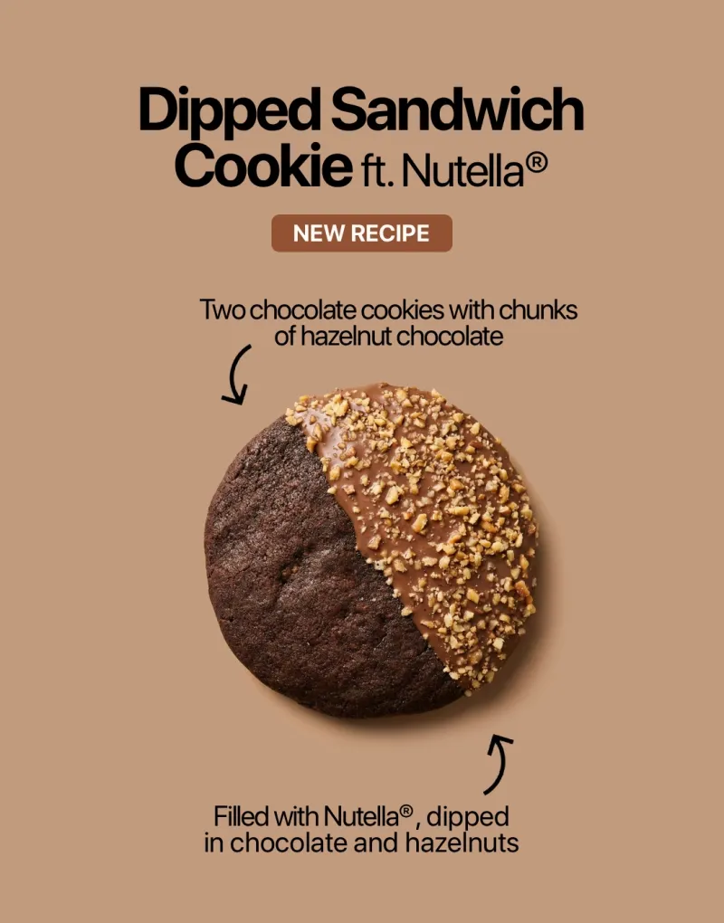 Dipped Sandwich Cookie ft. Nutella®