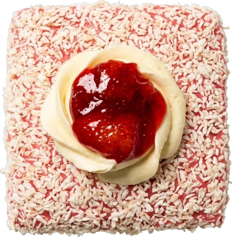 Strawberry & Cream Lamington Cookie