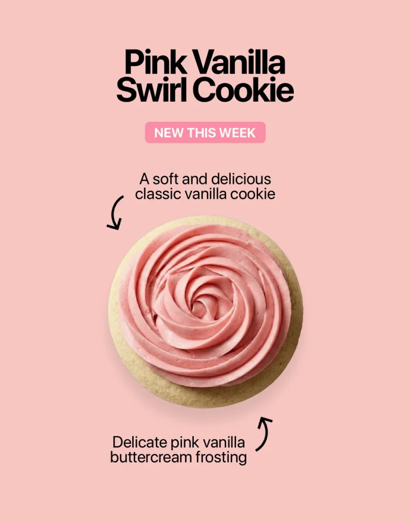 Pink Vanilla Swirl Cookie