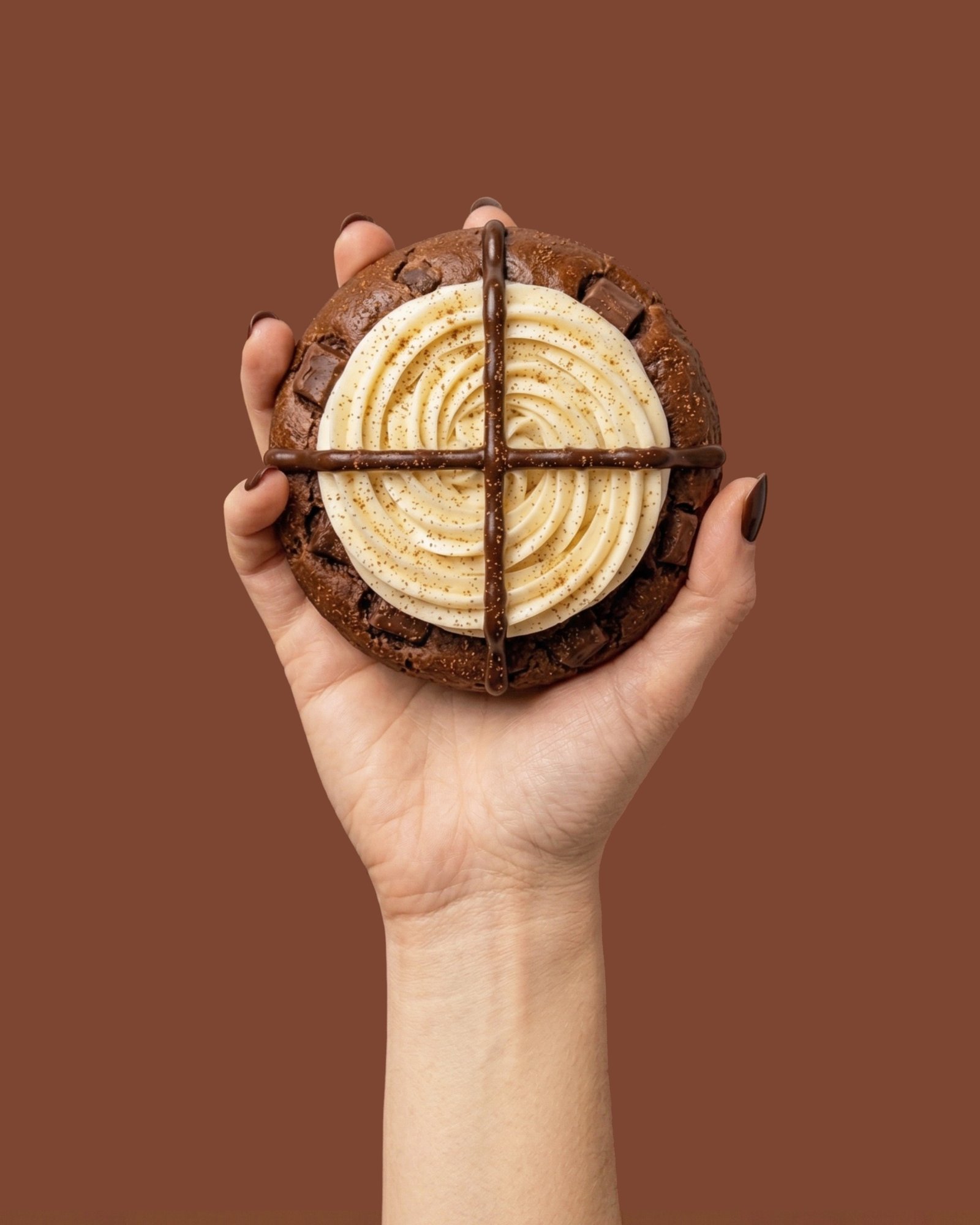 Chocolate Hot Cross Bun Cookie - Image 2