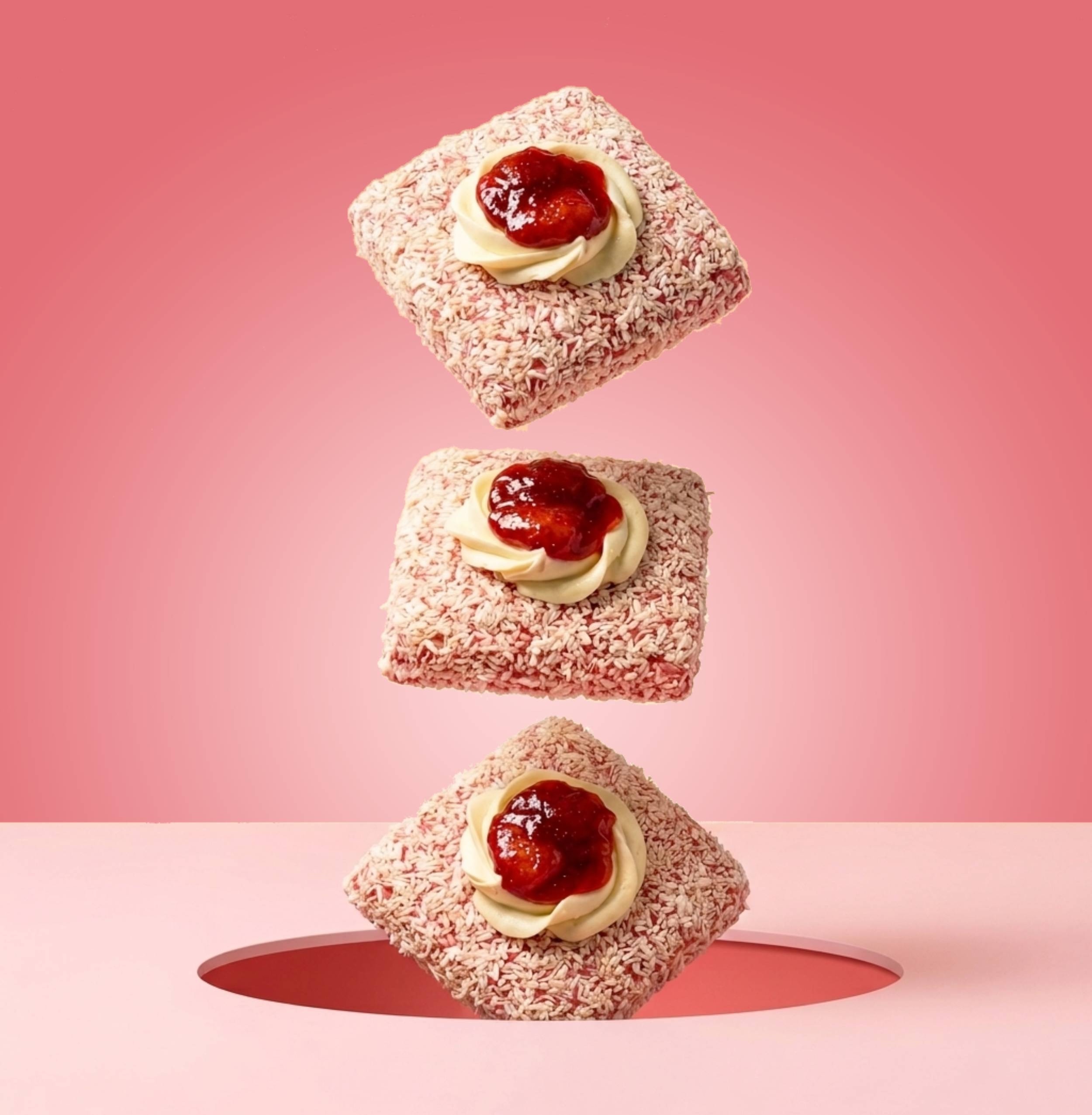 Strawberry & Cream Lamington Cookie - Image 2