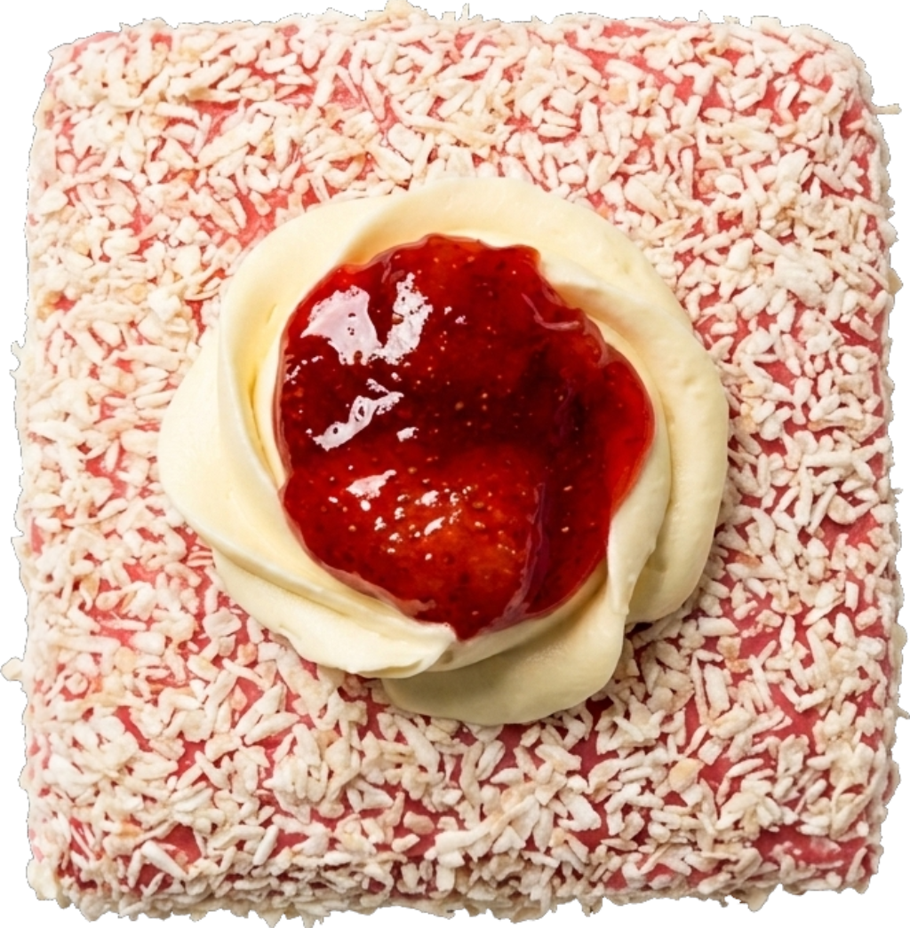 Strawberry & Cream Lamington Cookie